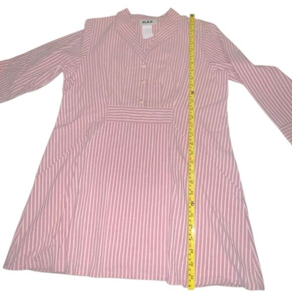 Flax Red and Cream Striped Cotton 3/4 SleevesPullover Top Size Small - Picture 8 of 9
